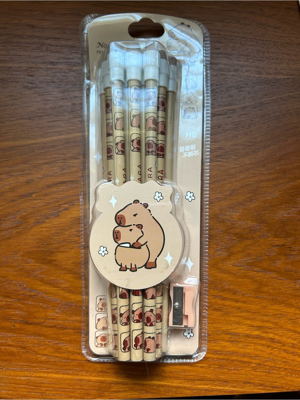 Super Cute Capybara 12-Piece Pencil & Sharpener Stationery Set